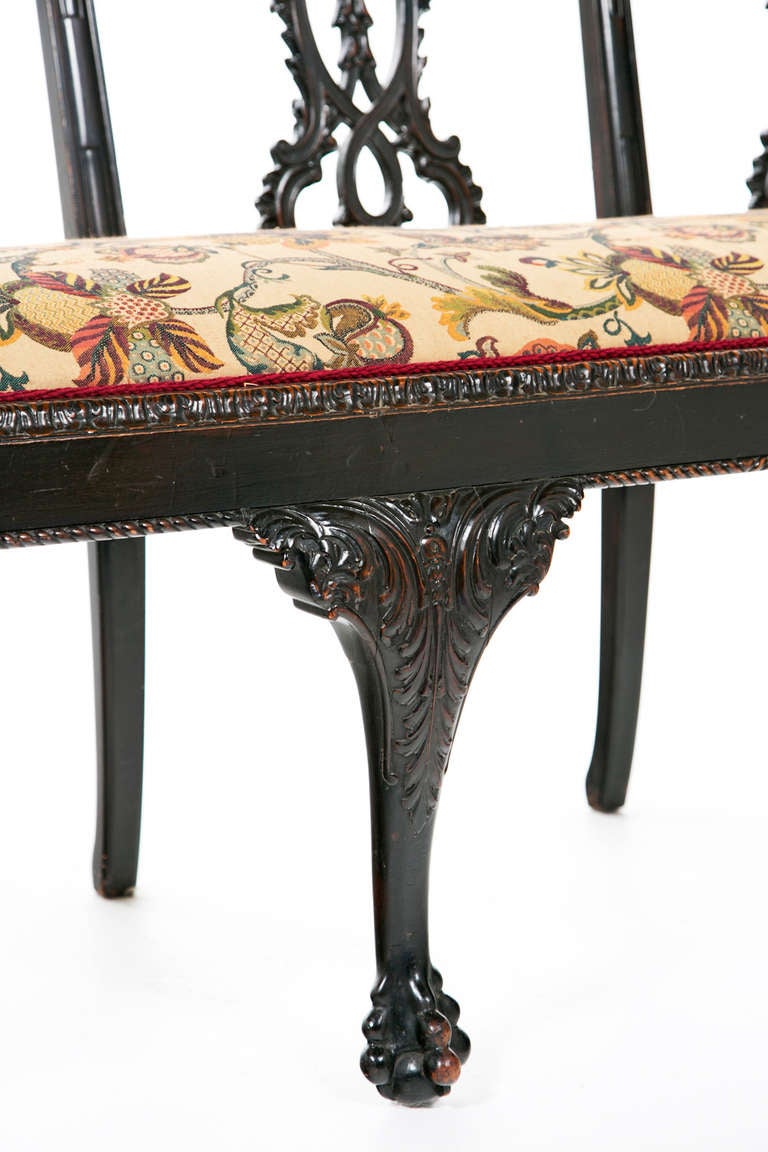 British Chippendale Revival Settee, England late 19th century