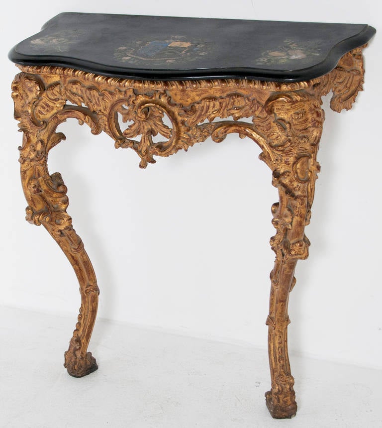 Italian Rococo Console late 19th century or early 20th century In Good Condition In San Francisco, CA
