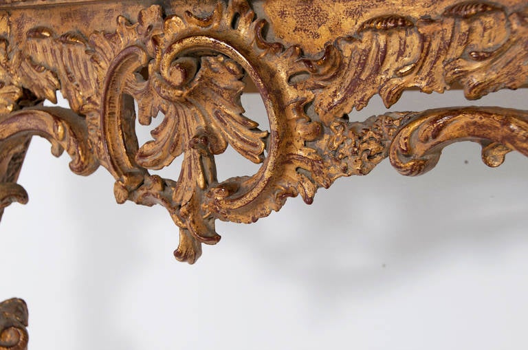 Wood Italian Rococo Console late 19th century or early 20th century