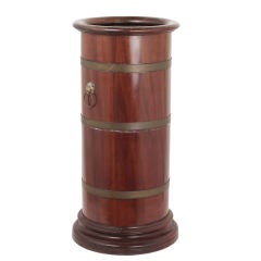 Edwardian Brass Mounted Mahogany Umbrella Stand