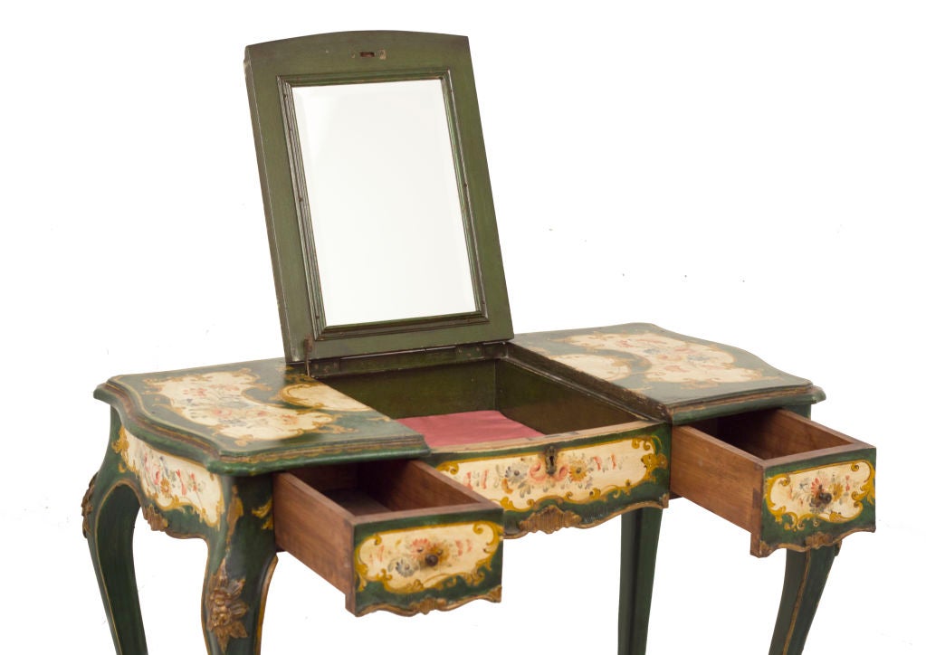 19th Century Painted Venetian Desk / Dressing Table