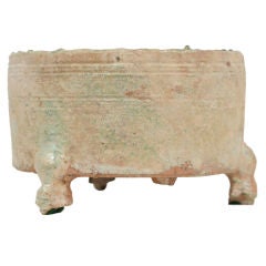 Antique Large Han Dynasty Glazed Pottery Censer