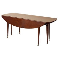 19th Century French Oval Drop Leaf Table