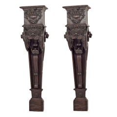 Antique Pair of Italian Baroque Corbels / Brackets