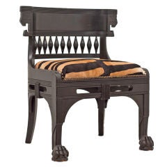 Fantastic Egyptian Revival Klismos Chair