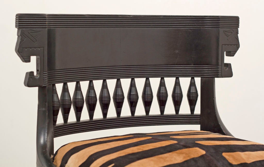 American Fantastic Egyptian Revival Klismos Chair