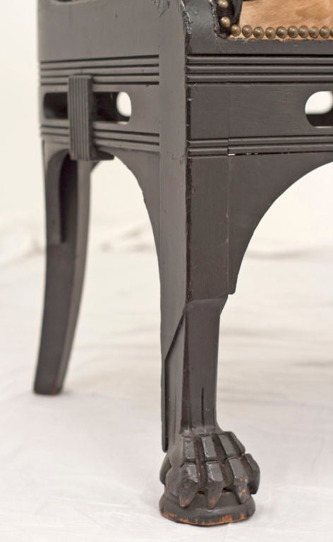 19th Century Fantastic Egyptian Revival Klismos Chair