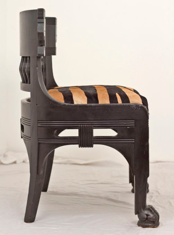 Wood Fantastic Egyptian Revival Klismos Chair