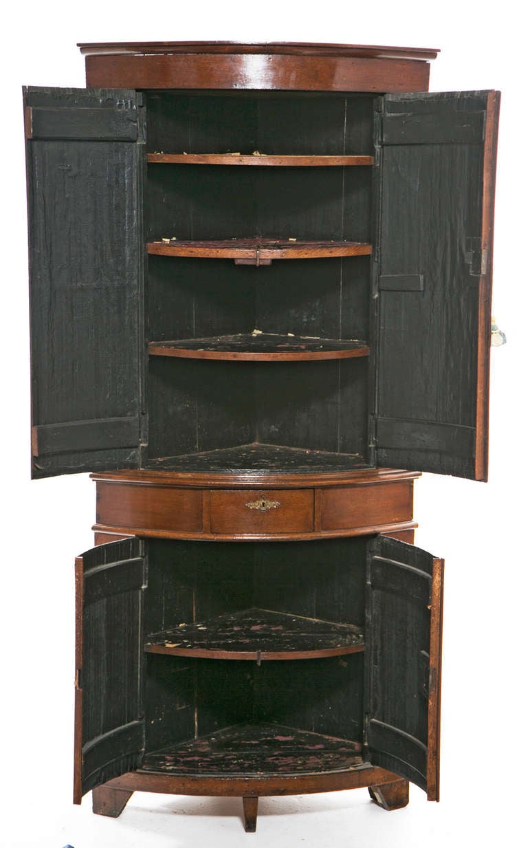 Wood Swedish  Gustavian Corner Cupboard / Cabinet