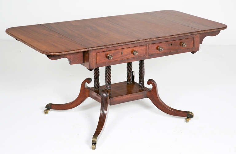 19th Century Early 19th century English Regency Mahogany Sofa / Writing Table