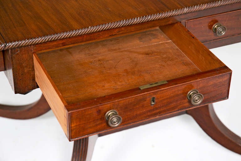 Early 19th century English Regency Mahogany Sofa / Writing Table 1