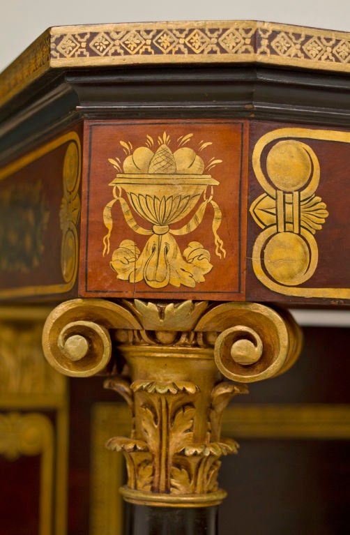 19th Century Great Federal Fancy Painted Console