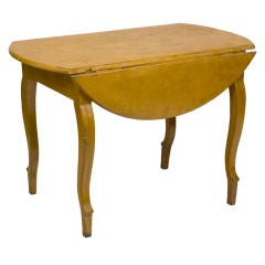 Antique Swedish Yellow Painted Table