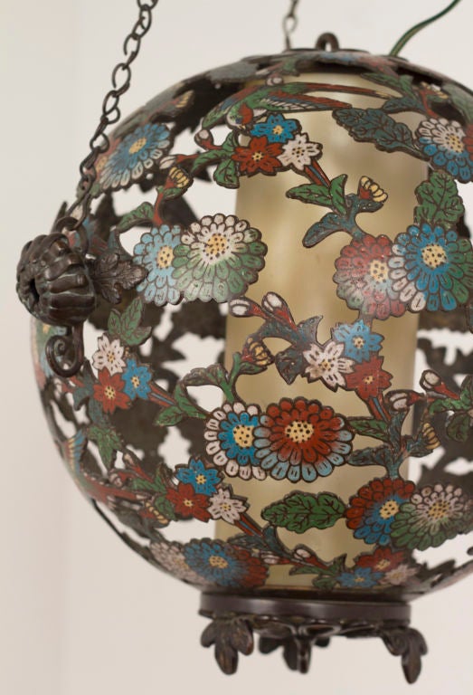 Champleve Bronze Globe Lantern