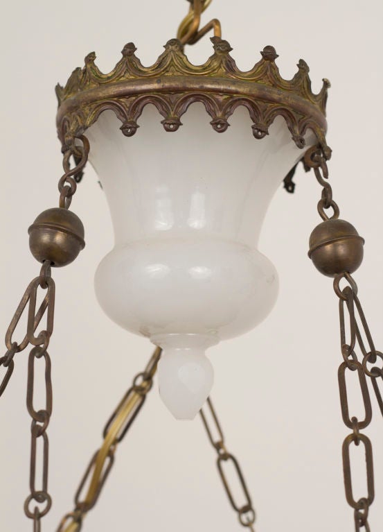 19th Century Opaline Gothic Revival Lantern