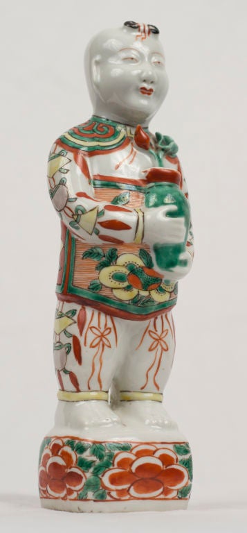 A nice famille verte figure of a 