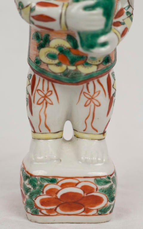 Porcelain Chinese Figure of a Happy Boy