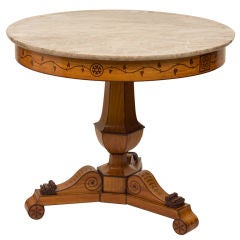Charles X Satinwood Pedestal Table