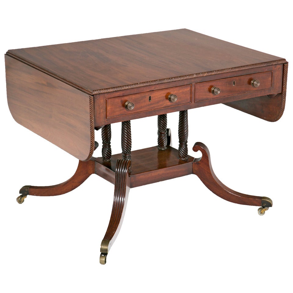Early 19th century English Regency Mahogany Sofa / Writing Table