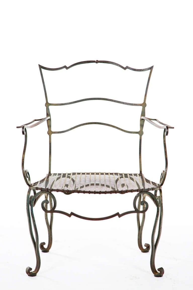Metal 4 Armchairs by Jean-Charles Moreux