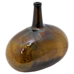 Large Olive toned Handblown Bottle 19th Century Antique Large Olive toned Handblown Bottle 19th Century