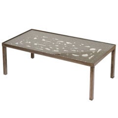 Antique Fancy Iron Grate Coffee Table