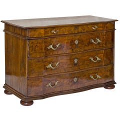 Venetian Olive 
Walnut  Serpentine Commode