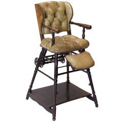 Antique Amazing Edwardian Leather  Chair / Desk / Walker