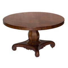 Expandable William IV English Pedestal Dining Table