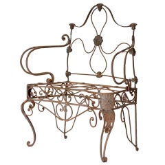 Wrought Iron Garden Seat