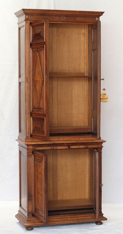Tall & Narrow Oak Paneled Cabinet