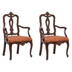 Pair of Portuguese Rococo Chairs