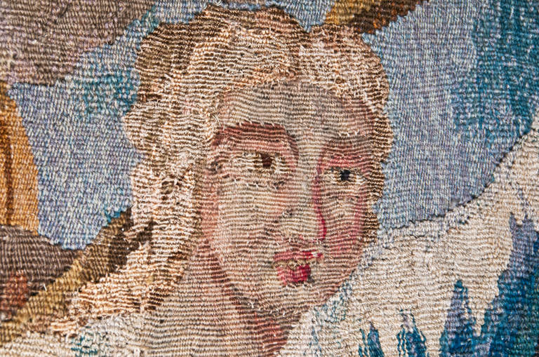 Wool 16th or 17th Century Flemish Tapestry of Caesar returning to Rome