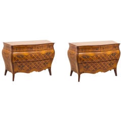Pair of Vintage  Inlaid Italian Chests