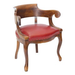 Antique French Walnut Desk Chair