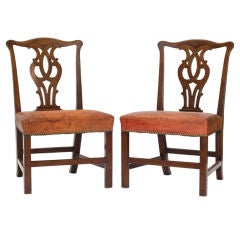 Large Pair of Georgian Walnut Chairs