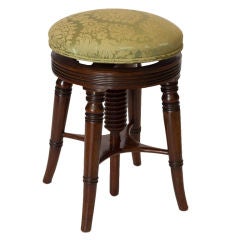ENGLISH MAHOGANY ADJUSTABLE STOOL ENGLISH MAHOGANY ADJUSTABLE STOOL