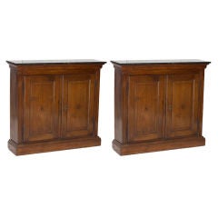 Pair of Walnut Italian Cabinets
