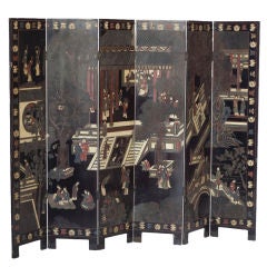 Chinese Coromandel Lacquered Screen