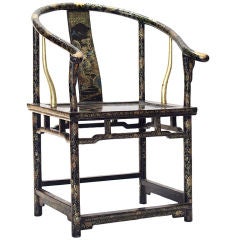 Antique Gilt and Lacquered Chinese Chair