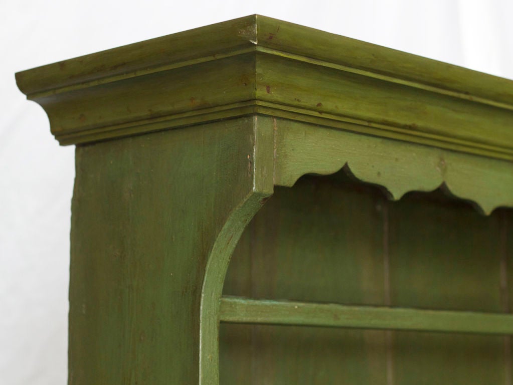 A large and good looking Irish painted dresser with plate rack