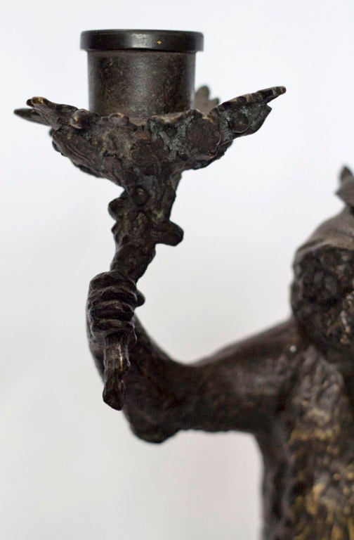 French Dancing Bear Candlestick