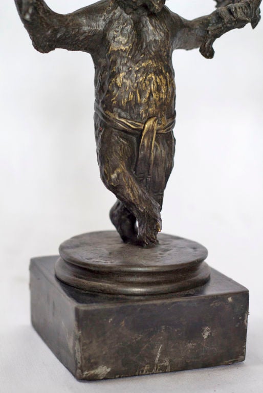 19th Century Dancing Bear Candlestick