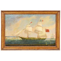 19th Century Painting of a Sailing Ship or Schooner
