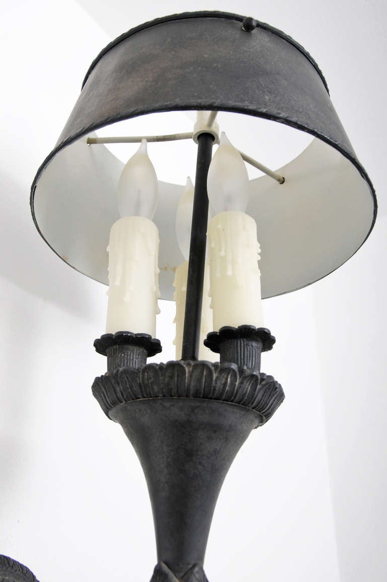 Mid-20th Century Pair of Gothic Revival Tole Sconces, France circa 1950