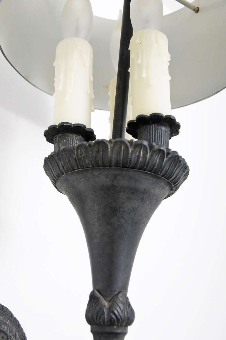 Metal Pair of Gothic Revival Tole Sconces, France circa 1950