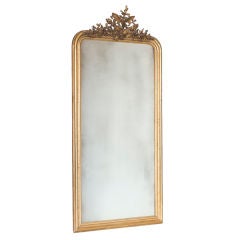 Antique Massive Napoleon III Gilt Wood Mirror