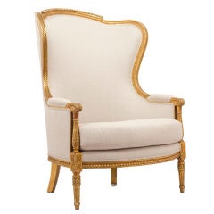 Belle Epoque Gilt Wood  Chair / Bergere