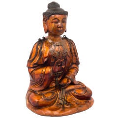 Antique Chinese Dry Laquered Buddha