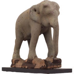 Painted Carved Elephant